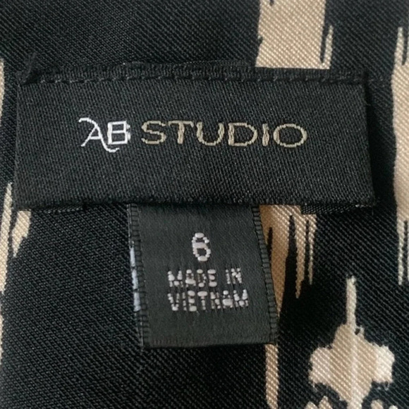 AB STUDIO | Black White Ikat Abstract Sheath Dress NWT Size 8 - Picture 5 of 5